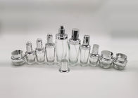 bottiglia di vetro dello spruzzo dell'emulsione di 20g 50g con la pompa di pressione d'argento